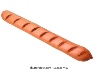 grilled sausages isolated on a white background