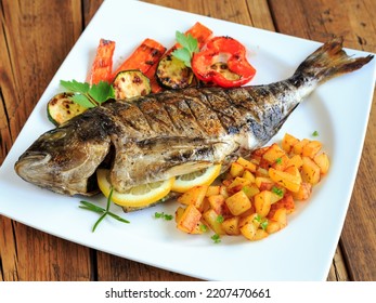 Grilled Sea Bream With Vegetables