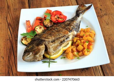 Grilled Sea Bream With Vegetables