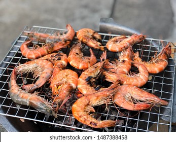 Grilled Shrimp, Asain Street Food, Thailand