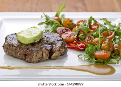 Grilled Steak With Herb Butter