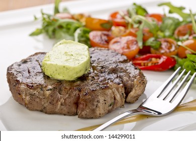 Grilled Steak With Herb Butter