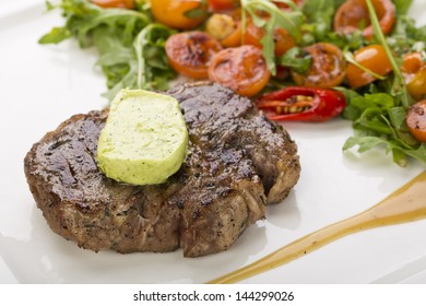 Grilled Steak With Herb Butter