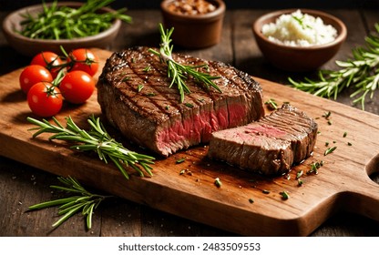 Grilled Steak with Tomatoes and Fresh Herbs