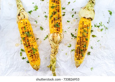 Grilled Sweet Corn on The Cob with Cilantro and Honey, Idea for Grilled Menu