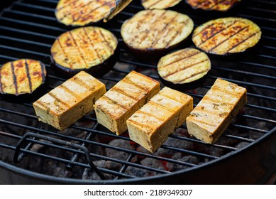 Grilled Tofu With Sauce And Herbs