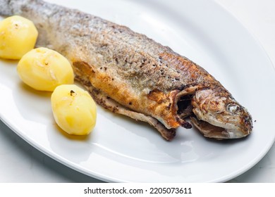 Grilled Trout With Cooked Potatoes