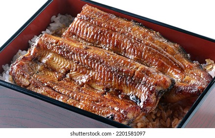 Grilled Unagi Or Fresh Water Eel Street Food. Nishiki Market In Kyoto, Japan.