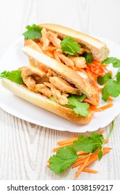 Grilled Vietnamese Chicken Sandwiches (bánh Mì)