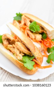 Grilled Vietnamese Chicken Sandwiches (bánh Mì)