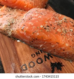 Grilling Salmon On Grill With Planks, Indirect Heat