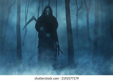 Grim Reaper In The Forest