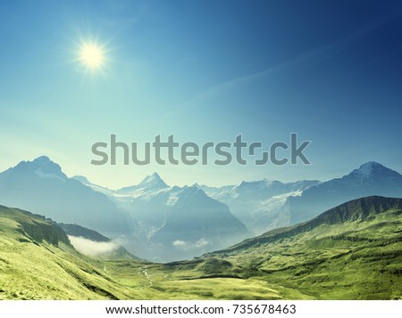 Similar – Image, Stock Photo Last year, in summer, in the Alps …