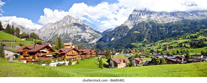 Grindelwald Village Panorama, Switzerland
