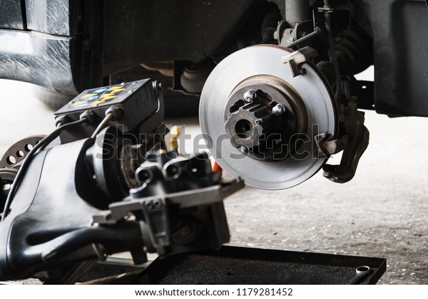 Grinding disc brake\
car.