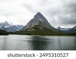 Grinnell point and swiftcurrent lake from many glacier hotel. glacier national park, Montana, USA.