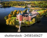 Gripsholm castle in Sweden
During autumn, aerial view. Gripsholm slott