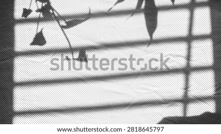 Gritty halftone texture overlaying monochrome light and shadow.