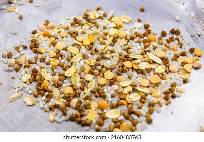 Groats grain close-up. Natural cereals. Food whole grain cereals.Natural dietary vegetarian cereals. - Shutterstock ID 2160483763