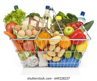 GROCERIES IN SHOPPING BASKET