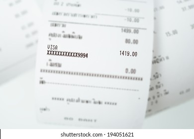 Grocery Shopping List On A Till Roll Printout