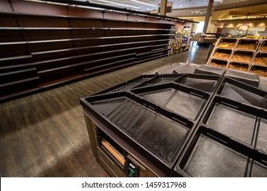 A Grocery Store With Low Stock