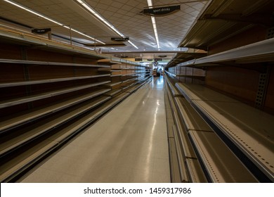 A Grocery Store With Low Stock