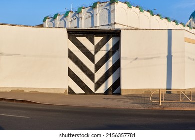 Grodno, Belarus - June 11, 2019 - Prison Gates In Grodno