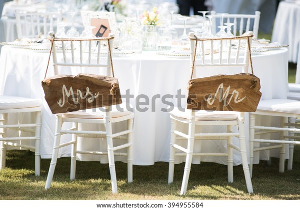 Groom Bride Chairs Wedding Ceremony Stock Photo Edit Now 394955584