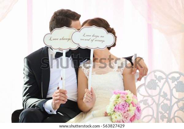 Groom Bride Love Quotes Stock Photo Edit Now 563827429