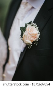 Groom Corsage In Black Jacket