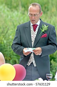 The Groom Giving His Speech After His Wedding