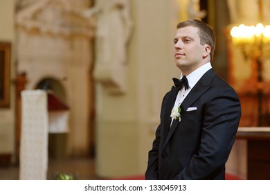 Groom Waiting For The Bride To Come