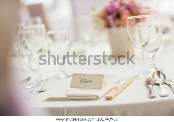 Grooms Brides Places Wedding Table Low Stock Photo Edit Now