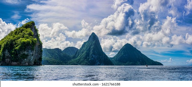 Gros Piton, Saint Lucia Panoramic Shot