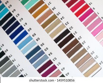 Grosgrain Ribbon Polyester Swatch In Garment Manufacturing