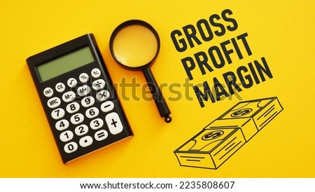 Gross profit margin is shown using a text