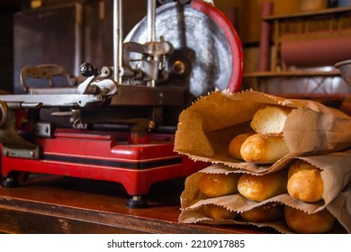 Grossery Bread With Slicer Of Cheese