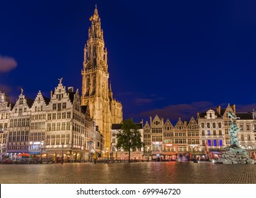 Grote Markt in Antwerp Belgium - architecture background