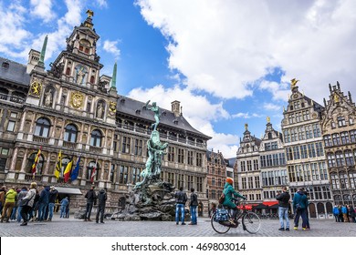 Grote Markt Square In Antwerp, Belgium