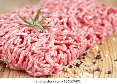 Ground Beef. Minced Meat Close Up