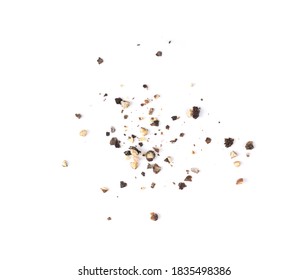 Ground Black Pepper Isolated On A White Background Top View