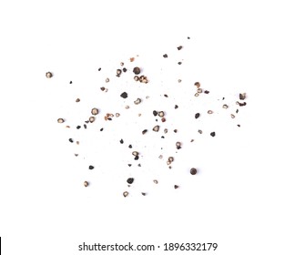 Ground Black Pepper Isolated On A White Background Top View