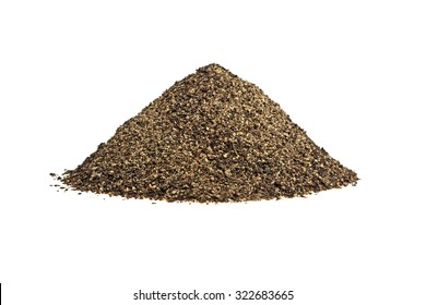 Ground Black Pepper Isolated On A White Background