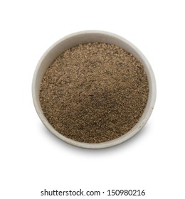 Ground Black Pepper In A Plate