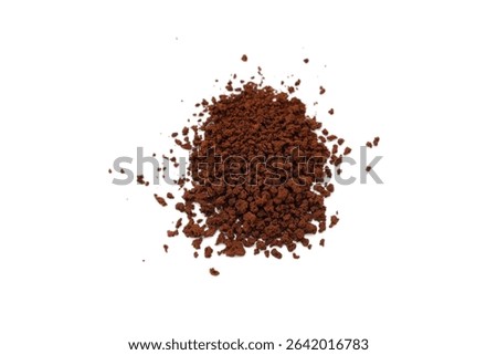 Ground coffee, coffee powder, brown coffee isolate on white background 