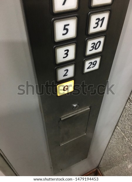 Ground Floor Button Lighting Elevator Stock Photo Edit Now