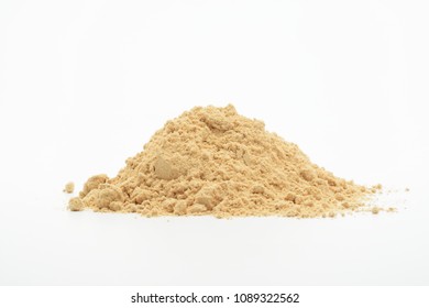 Ground Ginger On White Background