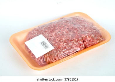 Ground Meat In The Shop Packing