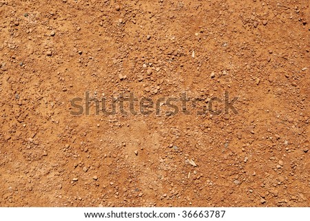 Ground texture background of brown desert soil, dusty land, dry earth and sand